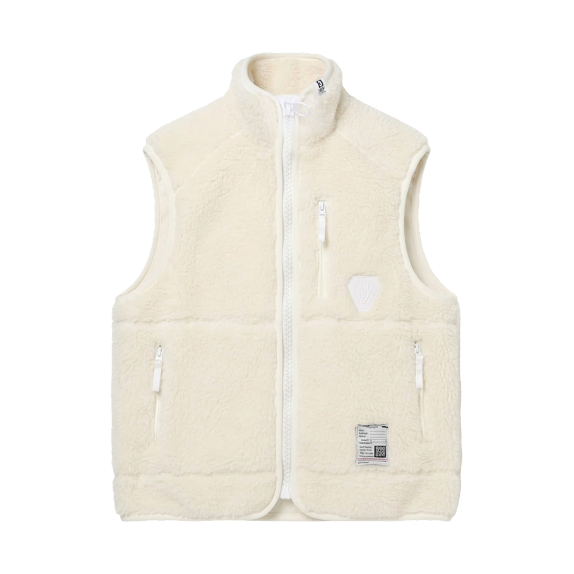 메종 미하라 야스히로 와이드 백 보아 베스트 화이트(Maison Mihara Yasuhiro Wide Back Boa Vest White)
