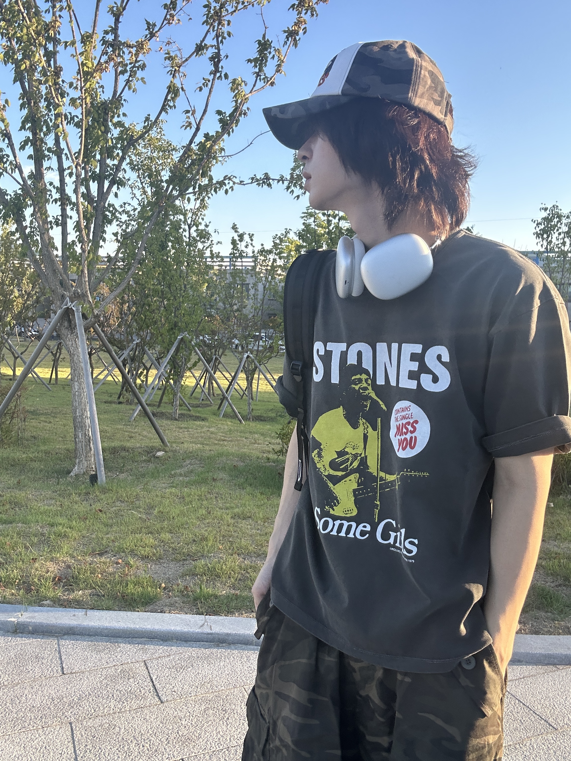 Honda Motorcycle Sling Bag Black, Apple AirPods Max Lightning Silver (Korean Ver.) 착용 스타일 - 3
