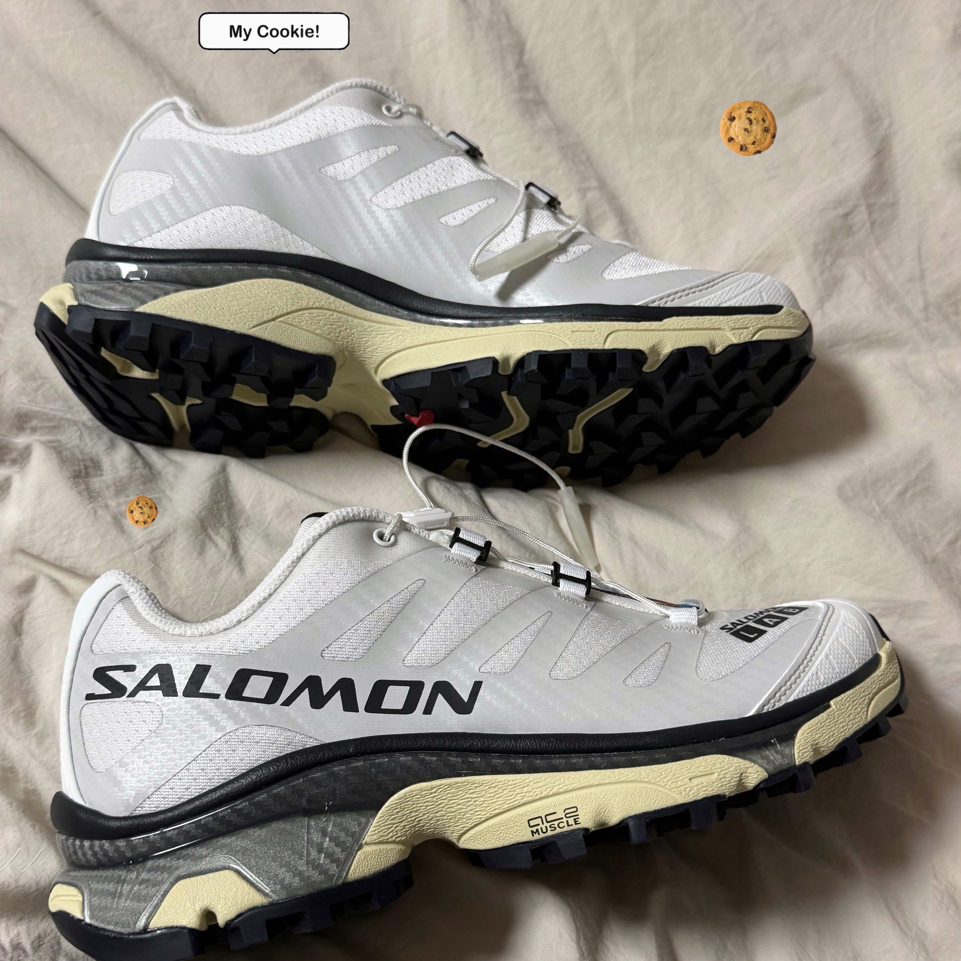 Salomon XT-4 OG White Lunar Rock Night Sky 착용 스타일