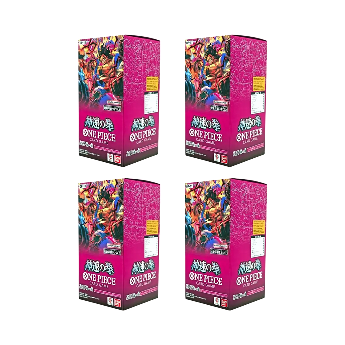 원피스 TCG OP-11 부스터 팩 신속의 권 4 박스 (96팩/일어판)(One Piece TCG OP-11 Booster Pack A Fist of Divine Speed 4 Boxes (Pack of 96/Japanese Ver.)) - 1