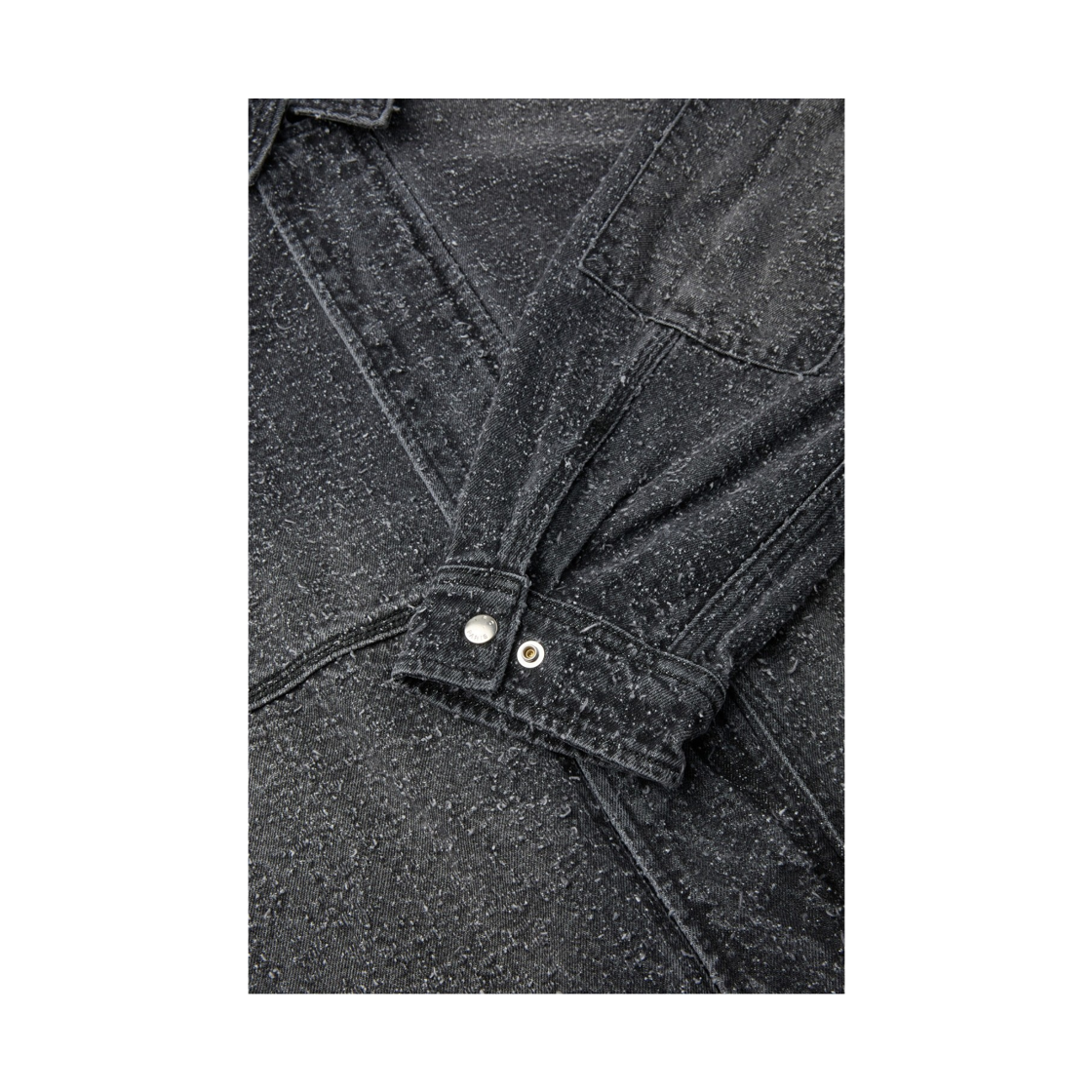 이로 아톰 펀칭 데님 블루종 자켓 블랙(Iro Atome Punching Denim Blouson Jacket Black) - 5