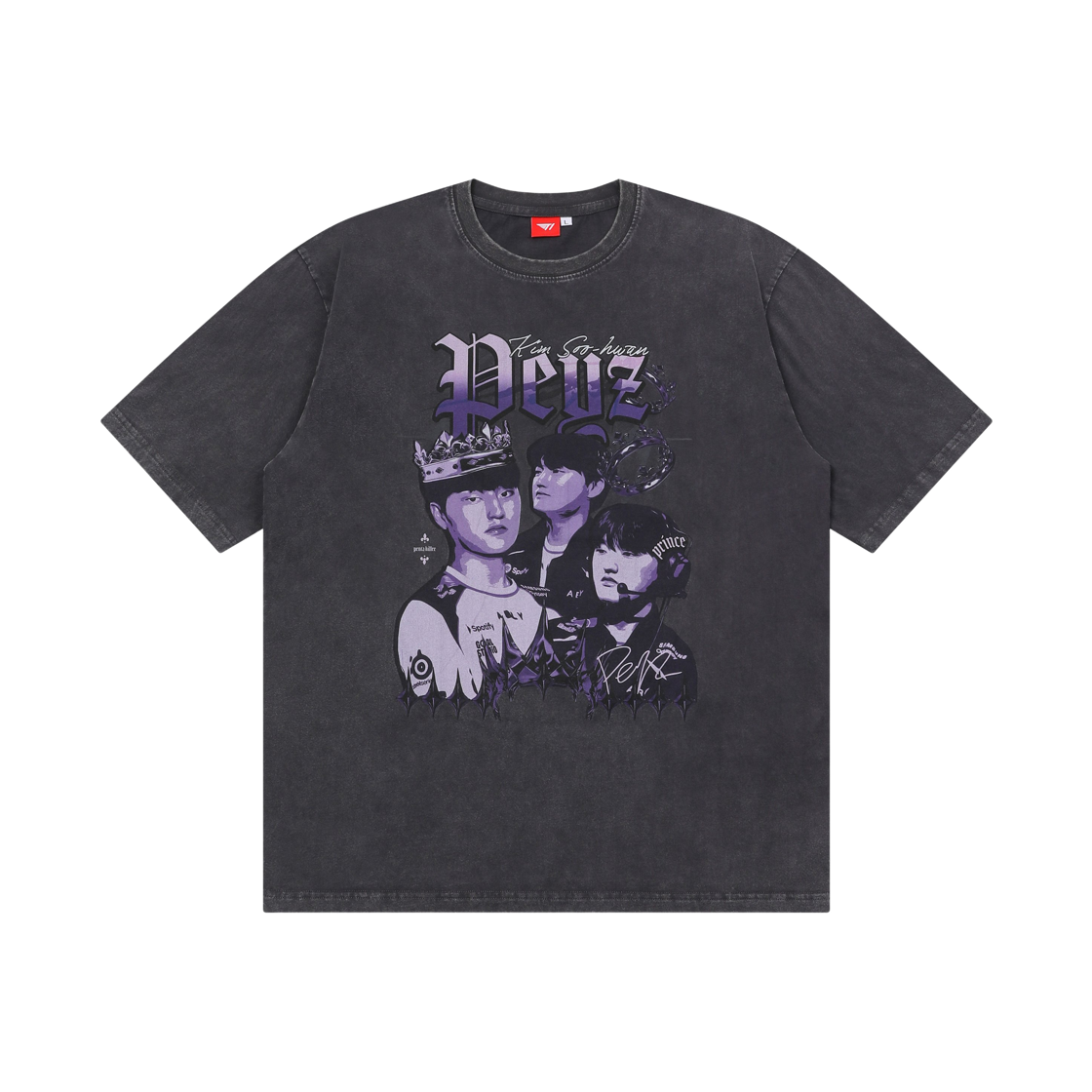 - T1 Home Ground Player T-Shirt Peyz Charcoal