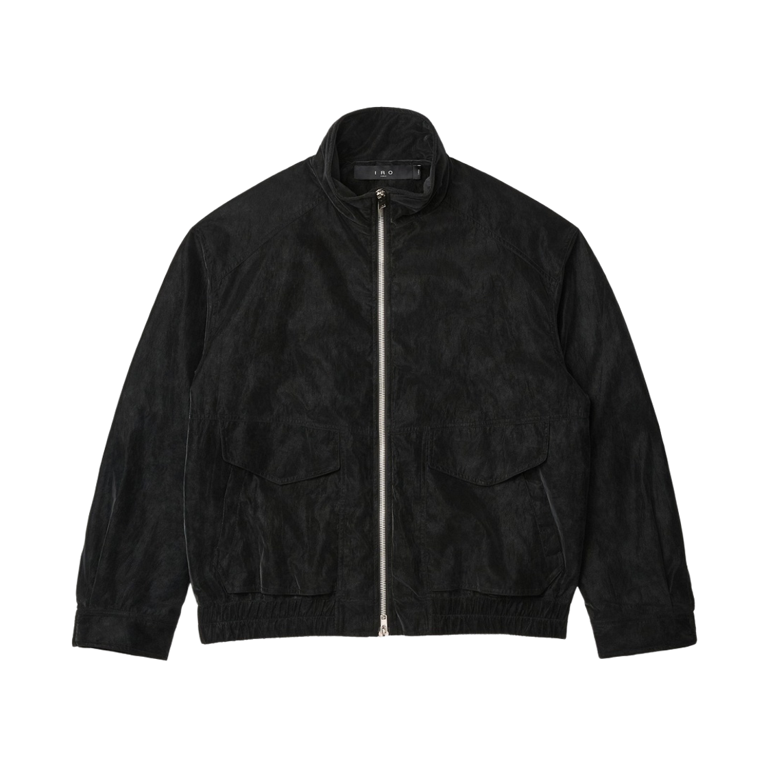 이로 크롬 글로시 레더라이크 점퍼 블랙(Iro Chrome Glossy Leather-Like Jacket Black)