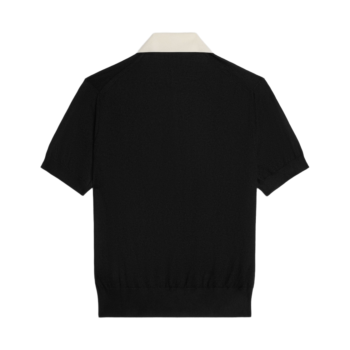 (W) 셀린느 폴로 스웨터 파인 캐시미어 실크 블랙 화이트((W) Celine Polo Sweater in Fine Cashmere Silk Black White) - 2