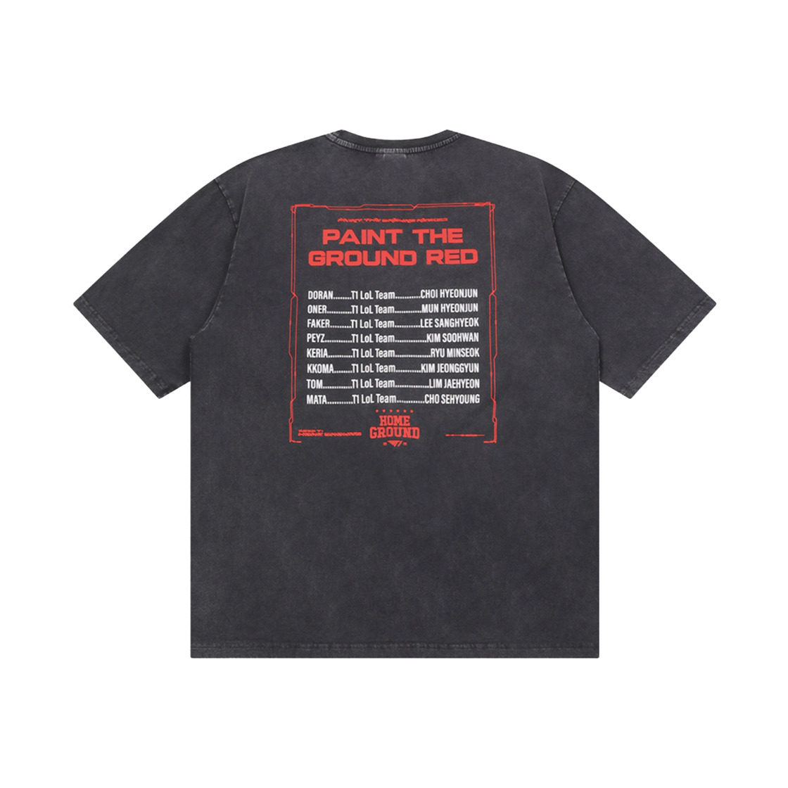 T1 홈 그라운드 티셔츠 차콜(T1 Home Ground T-Shirt Charcoal)