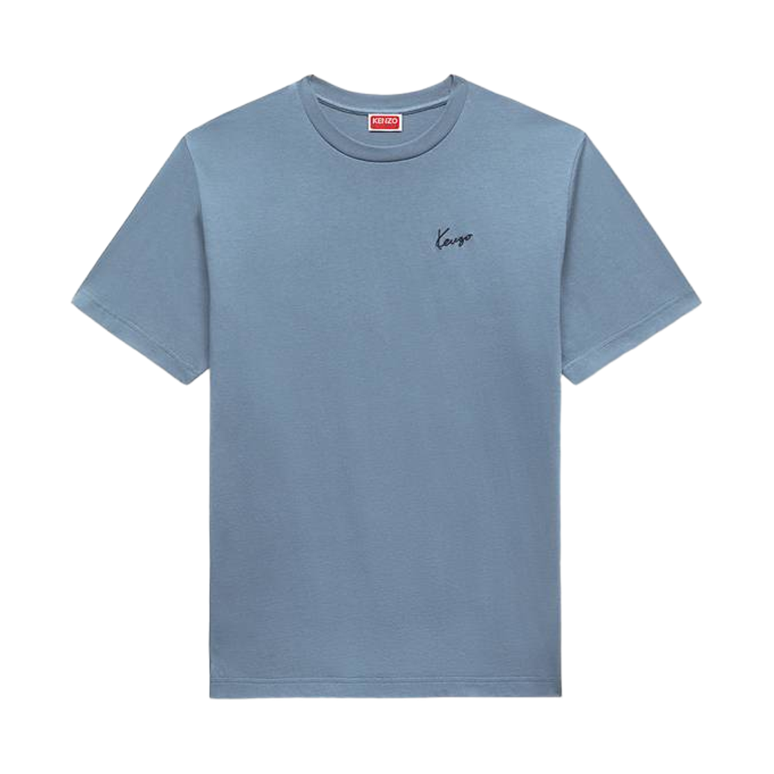 FG65TS2854SG-98 Kenzo Signature Embroidered T-Shirt in Cotton Anthracite