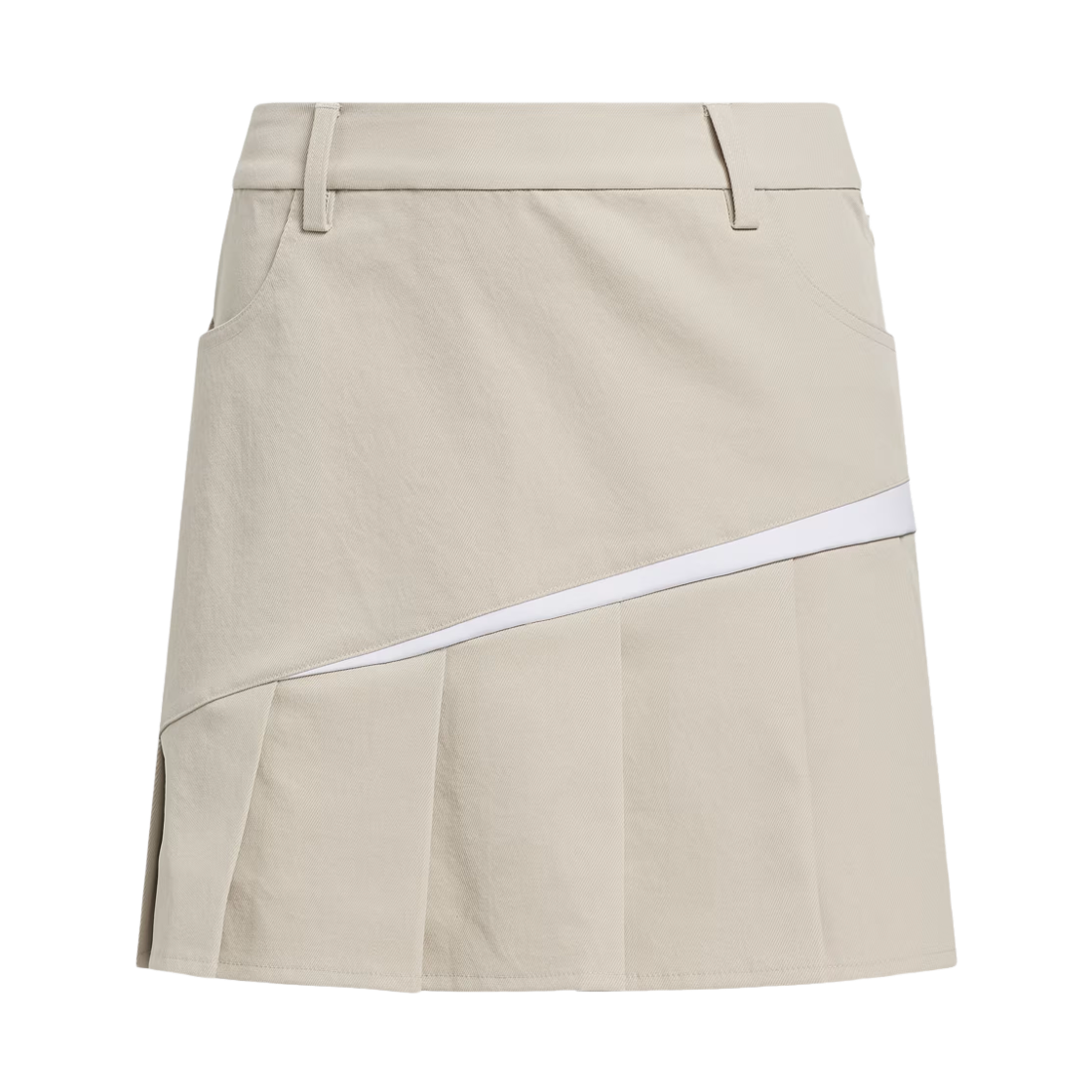 KG2211 (W) Adidas Twistweave Pleated Skirt Khaki Three - KR Sizing