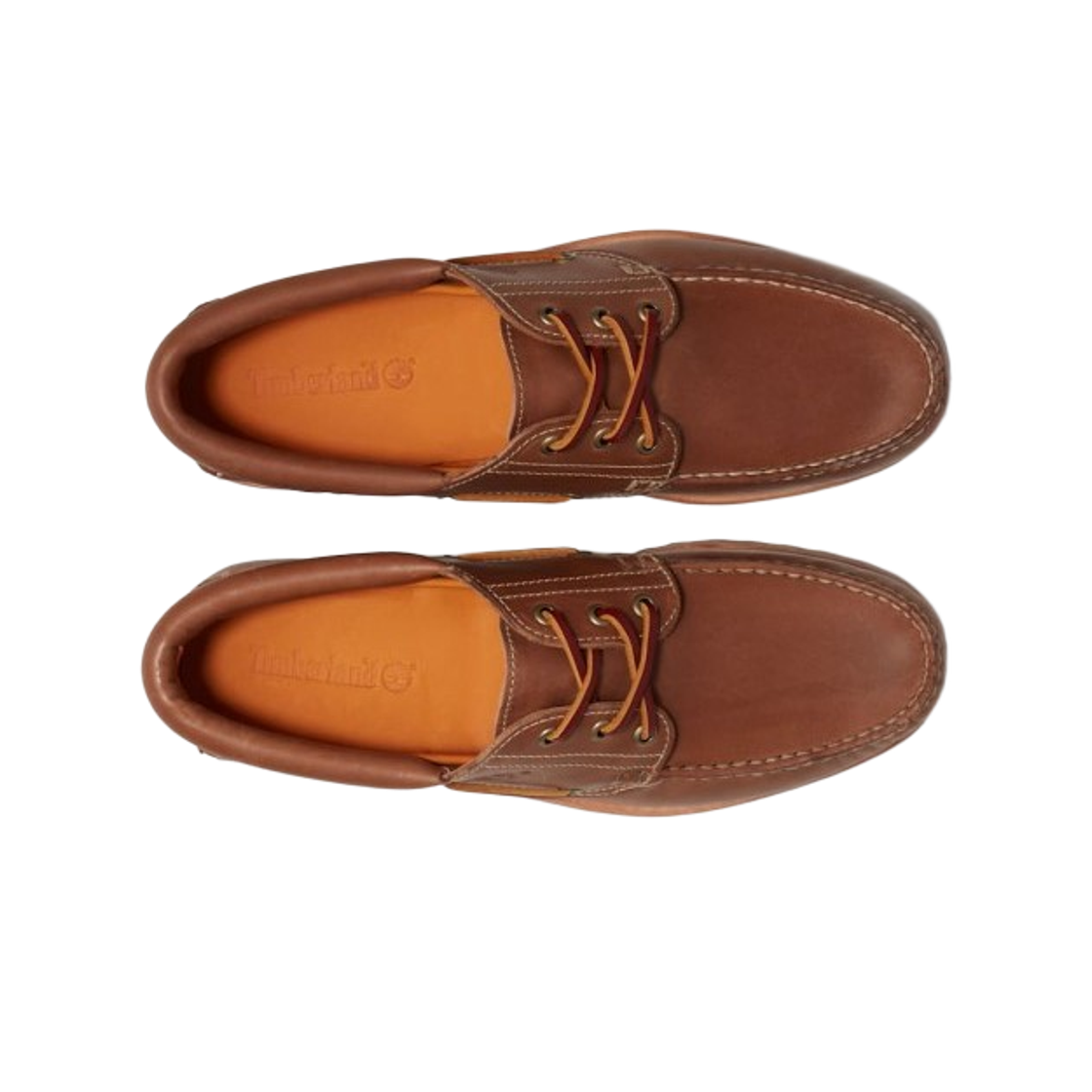 팀버랜드 어센틱 3 아이 러그 보트 슈즈 미디움 브라운(Timberland Authentic 3-Eye Rug Boat Shoes Medium Brown) - 2