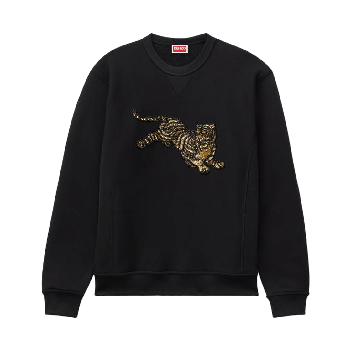 FG65SW2774MJ-99J Kenzo Jumping Tiger Sweatshirt in Cotton Black