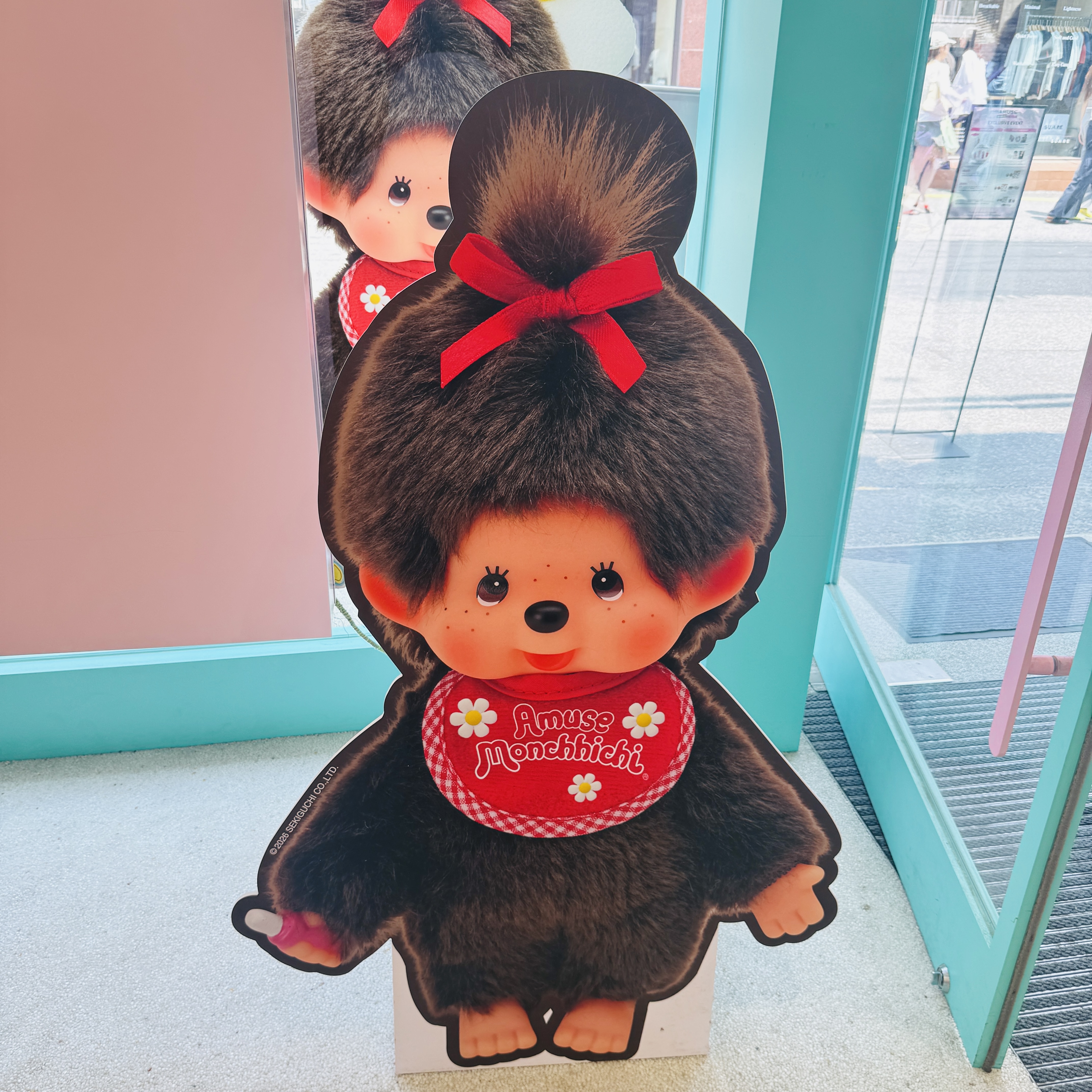 Monchhichi Bighead SS Girl Key Chain Brown 착용 스타일 - 3