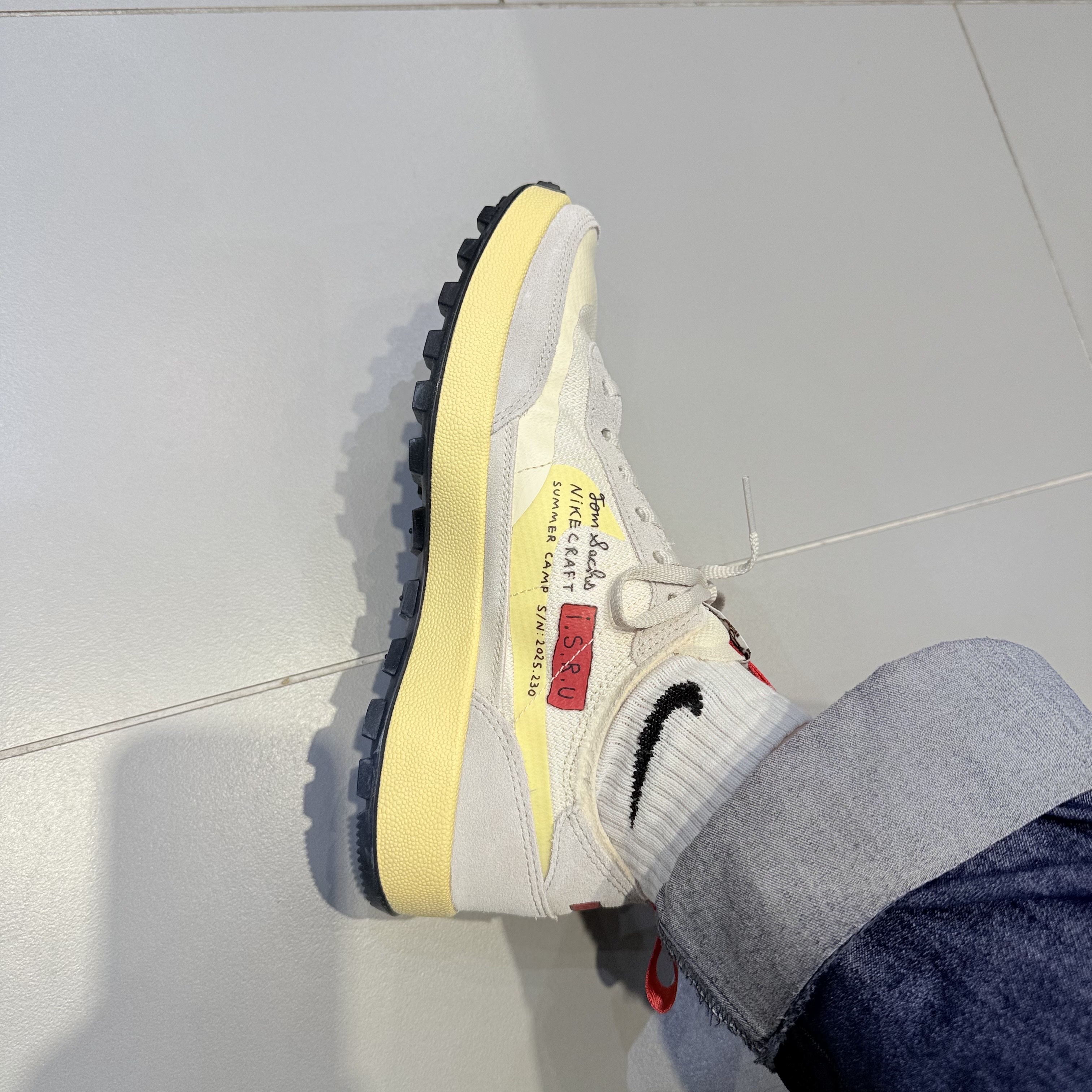 Nike x Tom Sachs General Purpose Shoe Grey Yellow 착용 스타일 - 2