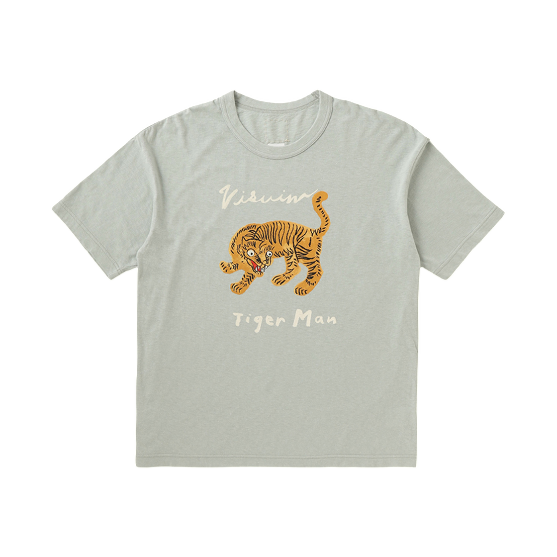 비즈빔 점보 숏슬리브 티셔츠 타이거 맨 라이트 블루(Visvim Jumbo S/S T-Shirt Tiger Man Light Blue) - 1