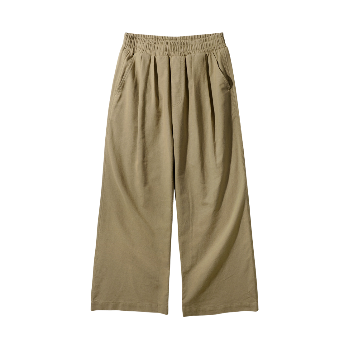 KHLP4703_Darkbeige_291 PERSTEP Coolmix Linen Like Flare Fit Long Pants Darkbeige KHLP4703