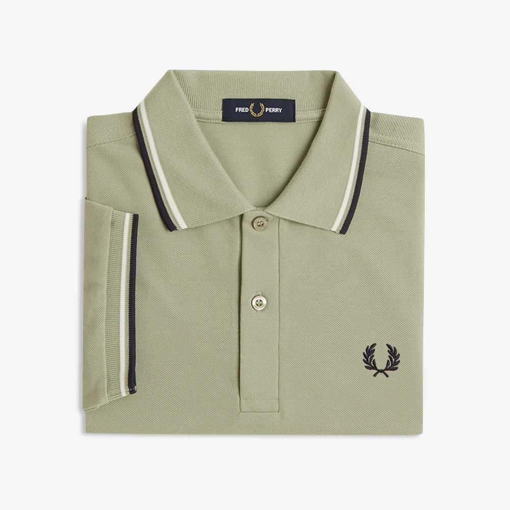 프레드페리 M3600 트윈 팁 프레드페리 셔츠 시그래스/에크루/다크에어포스(Fred Perry M3600 Twin Tipped Fred Perry Shirt Seagrass/Ecru/Dark Airforce) - 6