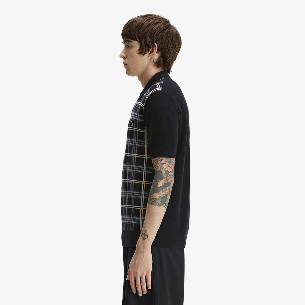 프레드페리 타탄 니트 셔츠 블랙(Fred Perry Tartan Knitted Shirt Black) - 3