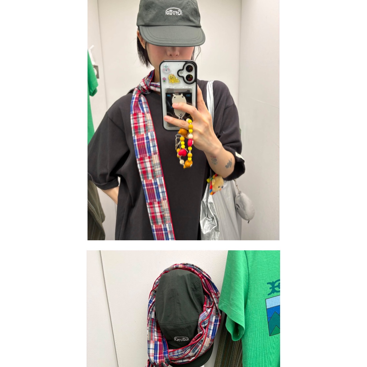 Grotto Seoul Aero Cap Dark Ash - Walker Edition 착용 스타일