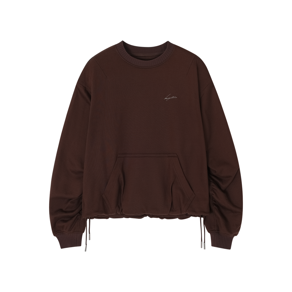 WI5TS707BR (W) SONGZIO COLLECTION Benediction Embroidered Cocoon Sweatshirt Brown