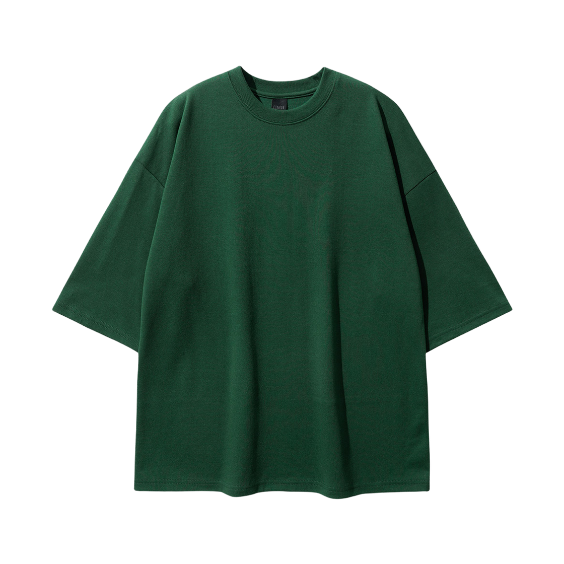 KMST6691_Green_291 EZKATON Silhouette Short Sleeve Green KMST6691