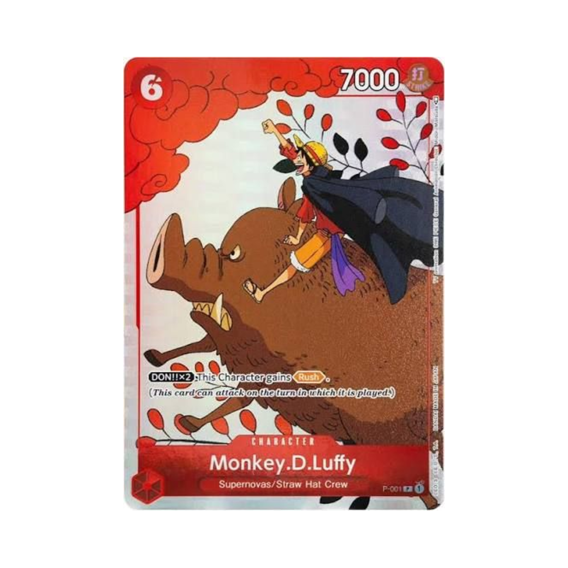 P-001-P One Piece TCG Monkey D. Luffy P P-001 Promotion Card Gift Collection 2023 (English Ver.)