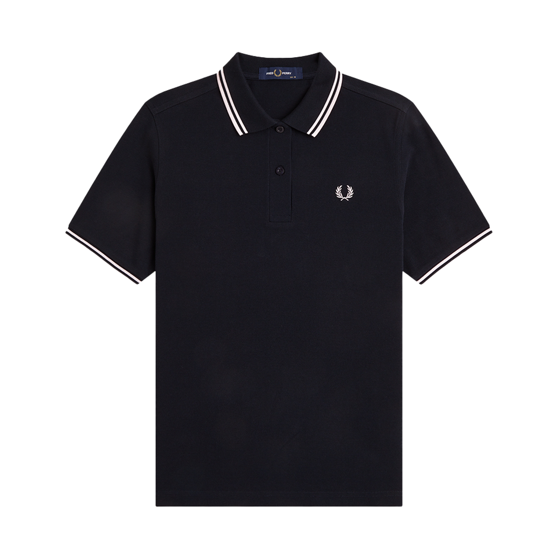프레드페리 우먼즈 G3600 트윈 팁 프레드페리 셔츠 네이비/아이스핑크(Fred Perry Womens G3600 Twin Tipped Fred Perry Shirt NVY/Icdpnk)
