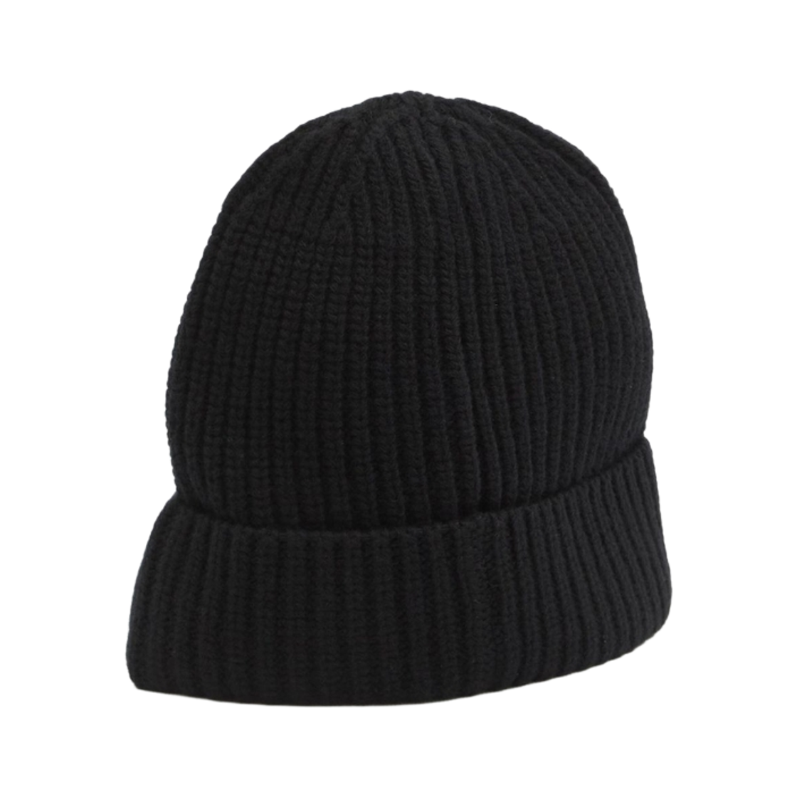스톤 아일랜드 N100002 립드 니트 로고 울 비니 블랙 - 26FW(Stone Island N100002 Ribbed Knit Logo Wool Beanie Black - 26FW) - 2