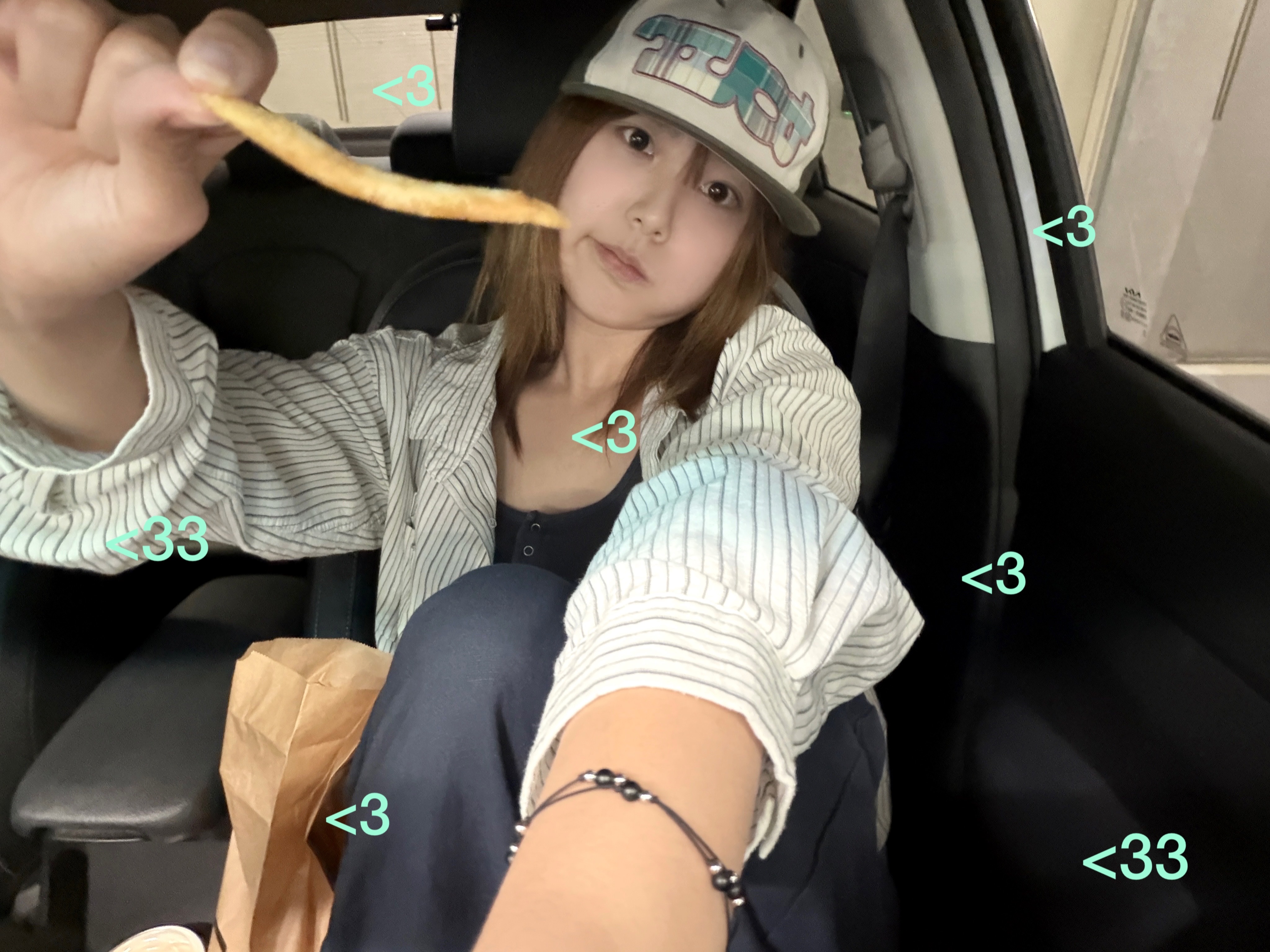 [더블적립] sunlovetour Tour Trucker Cap Olive 착용 스타일 - 3