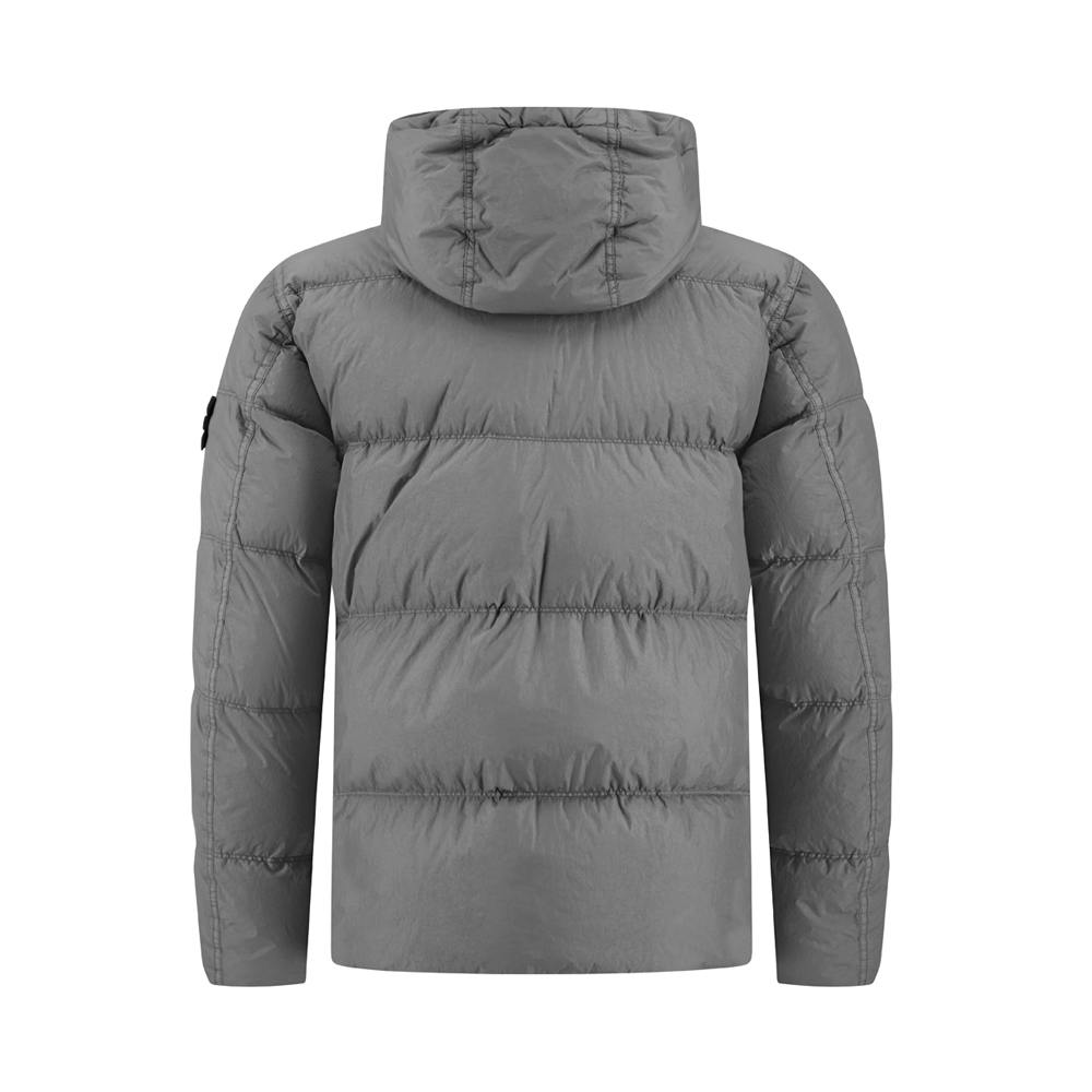 [20% 쿠폰] 스톤 아일랜드 크링클랩스 후드 패딩자켓 그레이 - 25FW([20% 쿠폰] Stone Island Crinkle Reps Hooded Puffer Jacket Grey - 25FW) - 4