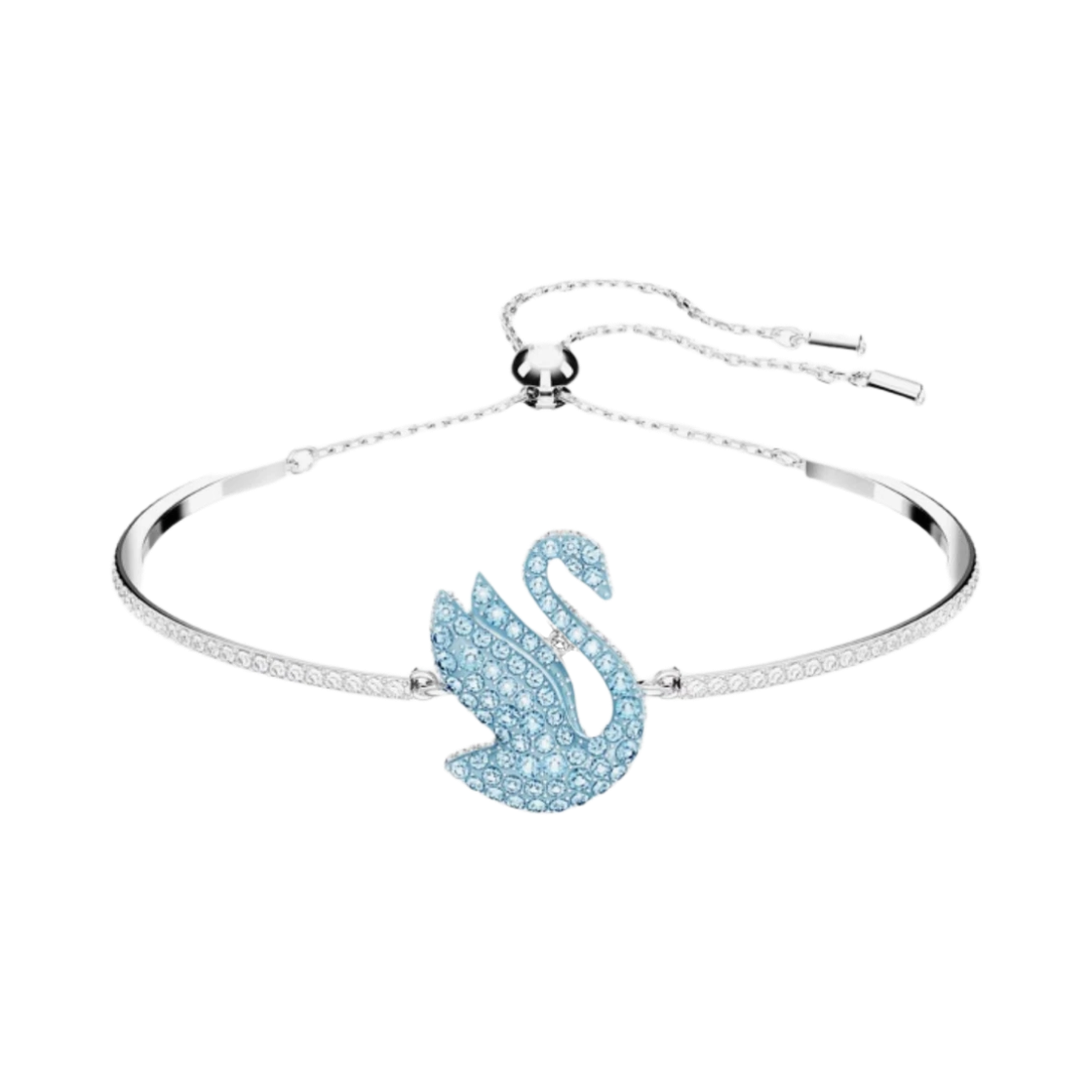 5660595 (W) Swarovski Iconic Swan Bangle Blue Rhodium Plated