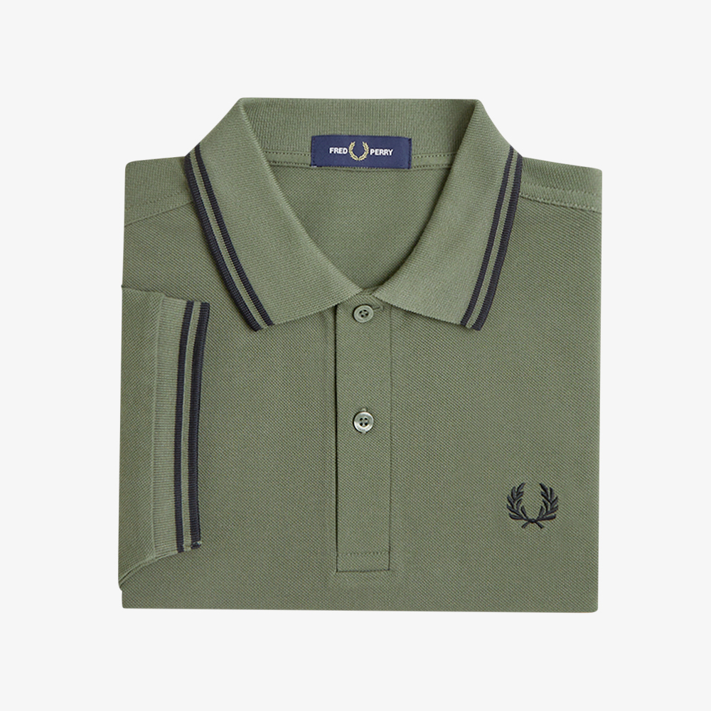프레드페리 M3600 트윈 팁 프레드페리 셔츠 로렐리스그린/블랙(Fred Perry M3600 Twin Tipped Fred Perry Shirt Laurel Wreath Green/Black) - 6