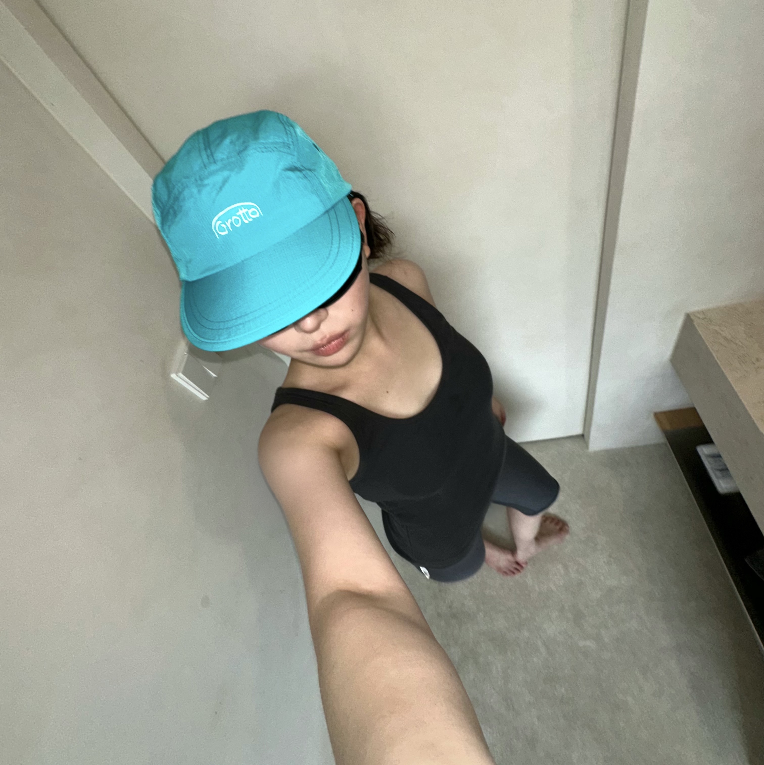 Grotto Seoul Aero Cap Aqua Mint - Walker Edition 착용 스타일