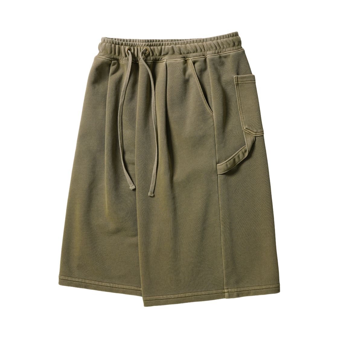 에즈카톤 피그다잉 카펜터 버뮤다 스웨트팬츠 토프카키 KJSP6939(EZKATON Pigdying Carpenter Bermuda Sweat Pants Taupekhaki KJSP6939)