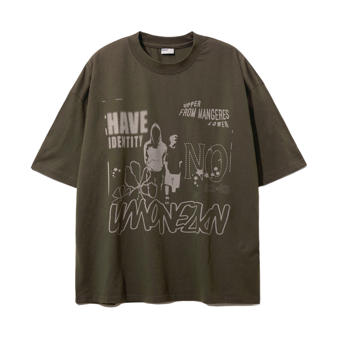 에즈카톤 커버업 반팔티셔츠 카키 SHST6695(EZKATON Coverup Short Sleeve Khaki SHST6695)