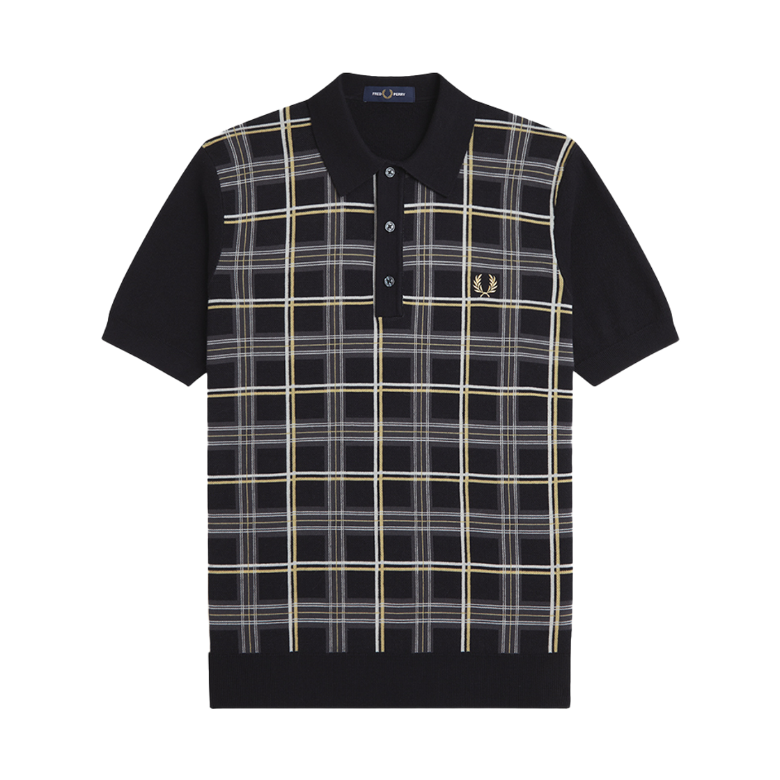 프레드페리 타탄 니트 셔츠 블랙(Fred Perry Tartan Knitted Shirt Black)