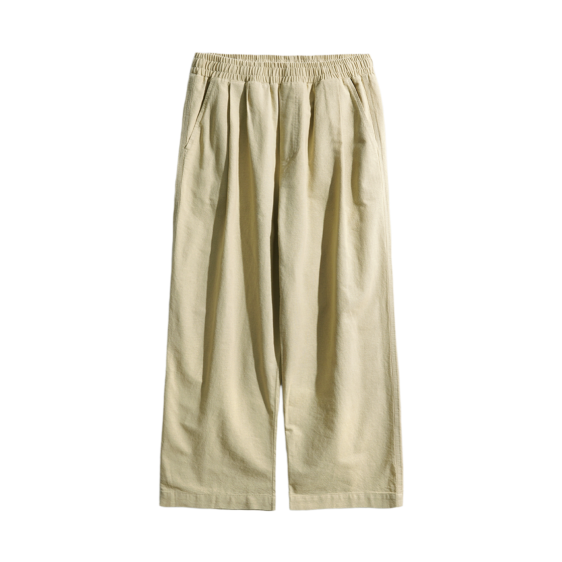BJLP4539_Beige_291 PERSTEP Coolmix Like Linen Long Pants Beige BJLP4539