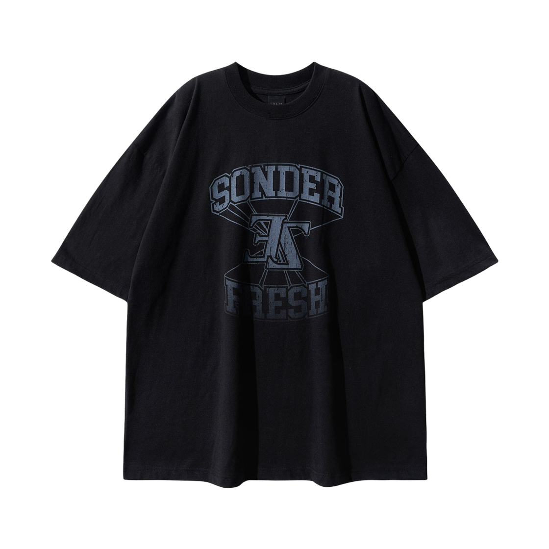 KMST6693_Black_291 EZKATON Sonder Short Sleeve Black KMST6693
