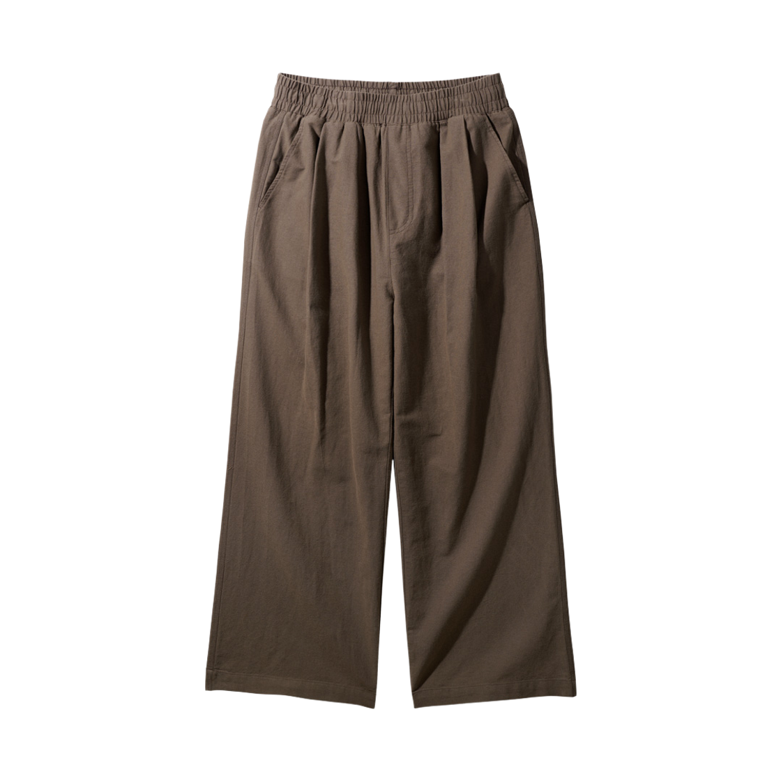 KHLP4703_Lightbrown_291 PERSTEP Coolmix Linen Like Flare Fit Long Pants Lightbrown KHLP4703