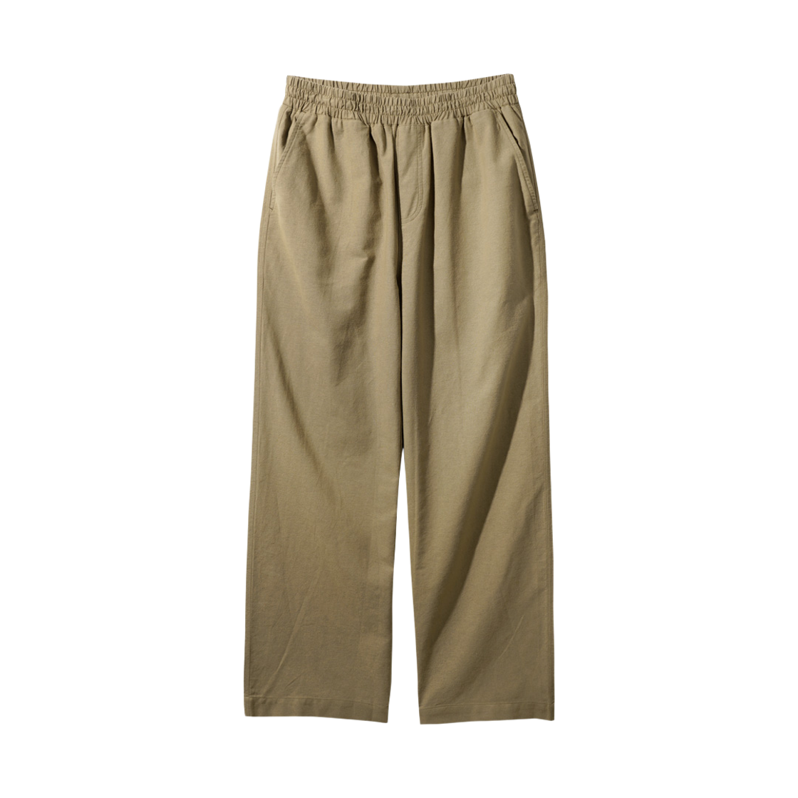 KHLP4702_Darkbeige_291 PERSTEP Coolmix Linen Like Straight Fit Long Pants Darkbeige KHLP4702