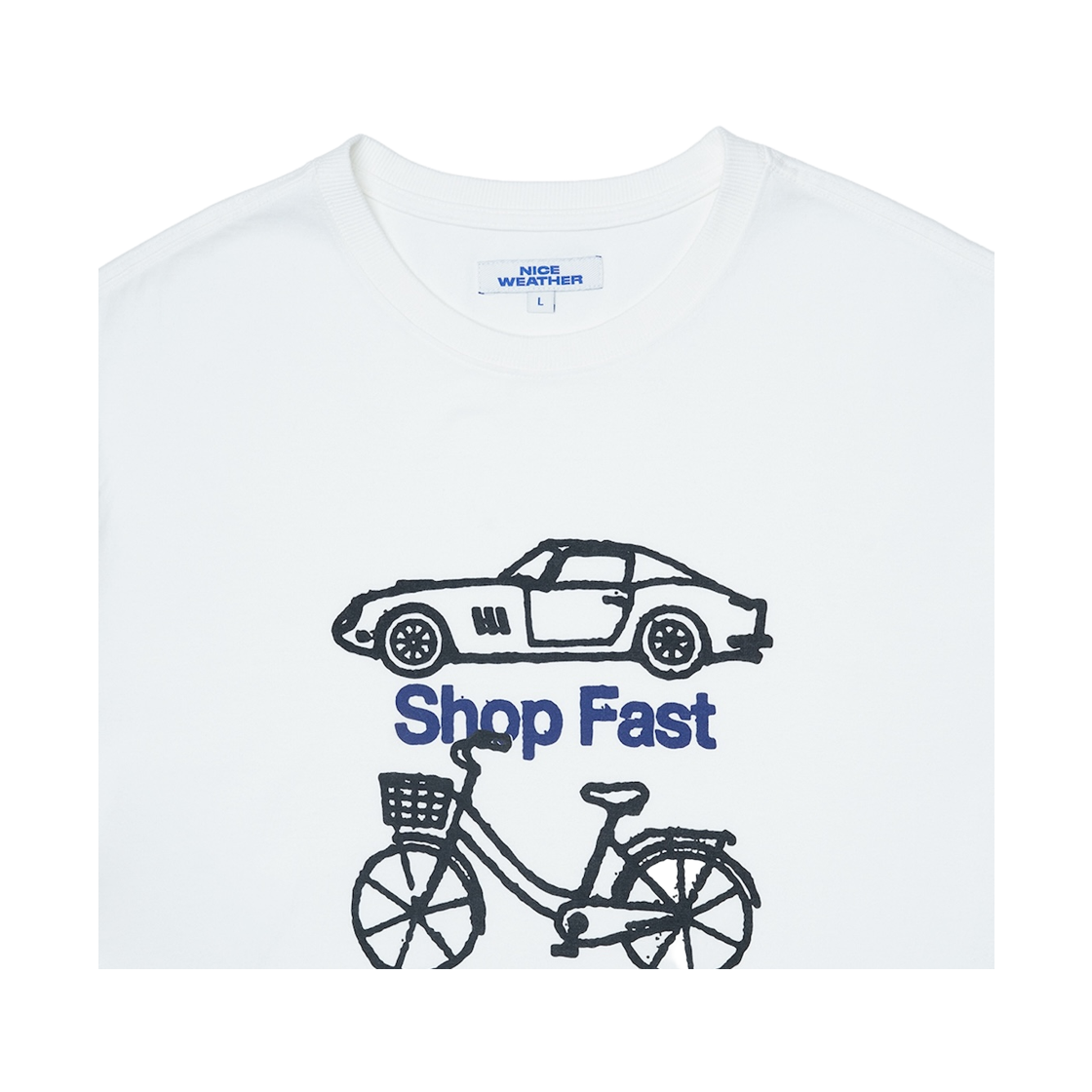 나이스웨더 어패럴 샵 패스트 리멤버 티셔츠 화이트(Nice Weather Apparel Shop Fast Remember T-Shirt White) - 3