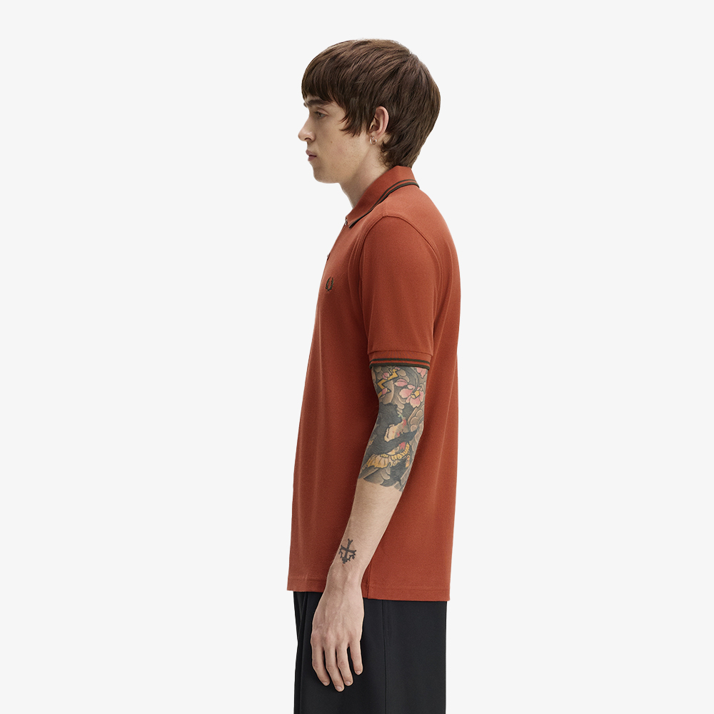 프레드페리 M3600 트윈 팁 프레드페리 셔츠 브랜디/나이트그린(Fred Perry M3600 Twin Tipped Fred Perry Shirt Brandy/Night Green) - 3