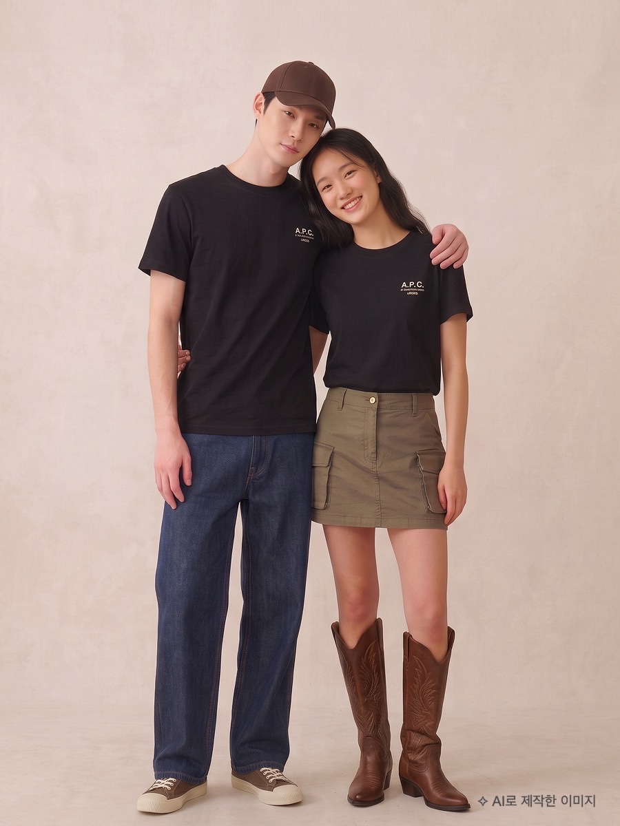 [25% 쿠폰] A.P.C. Standard Rue Madame T-Shirt Black White, A.P.C. Standard Rue Madame T-Shirt Black White 착용 스타일