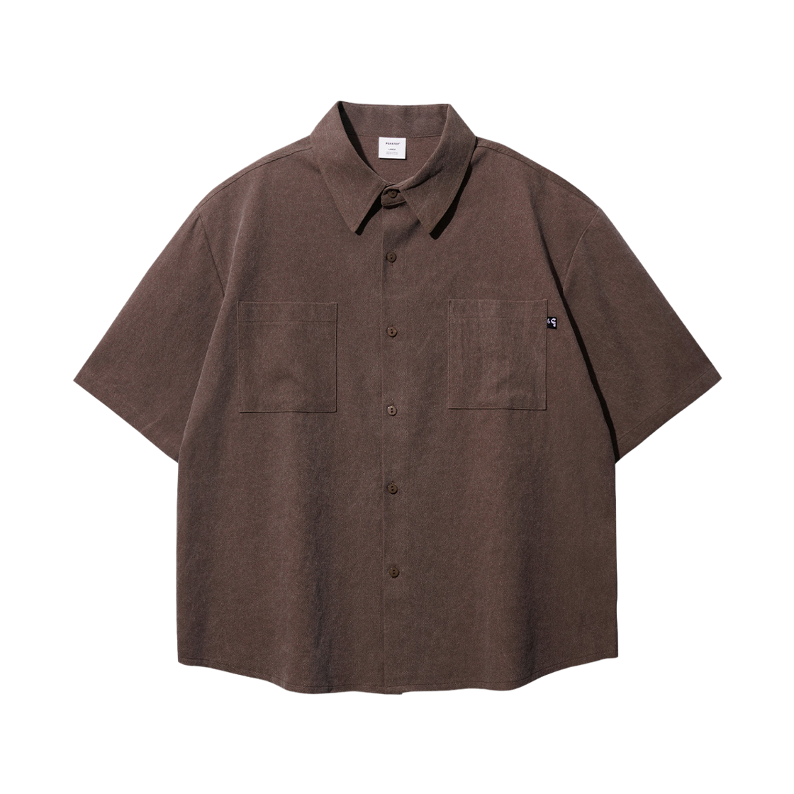 SMSS4079_Darkbrown_29 PERSTEP Pigment Loose Fit Half Shirt Darkbrown SMSS4079