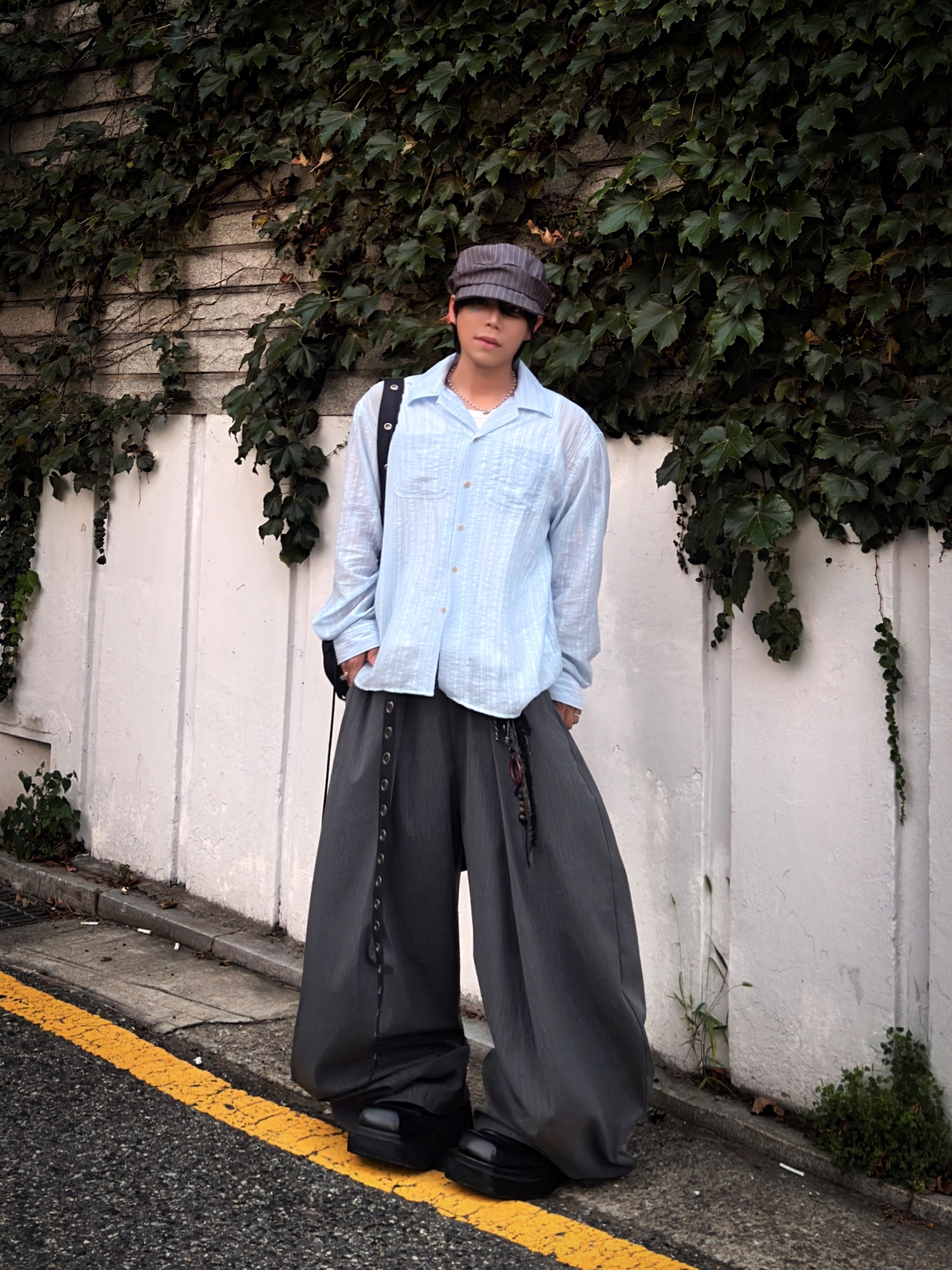 Force Sensitive Fst Leather Long Belt 착용 스타일 - 2