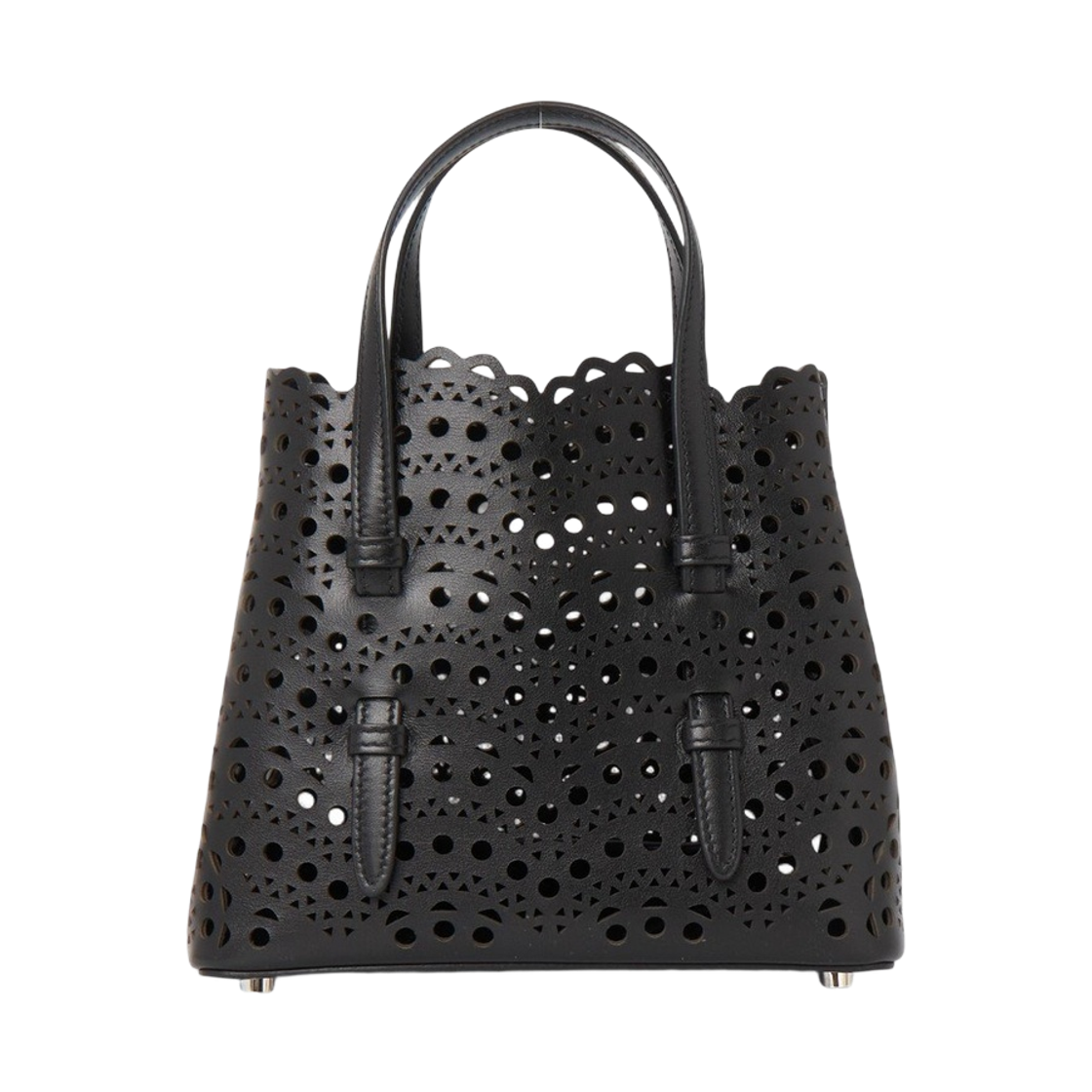 [25% 쿠폰] 알라이아 비엔 웨이브 카프스킨 미나 20 백 블랙([25% 쿠폰] Alaia Mina 20 Bag in Vienne Wave Calfskin Black) - 5