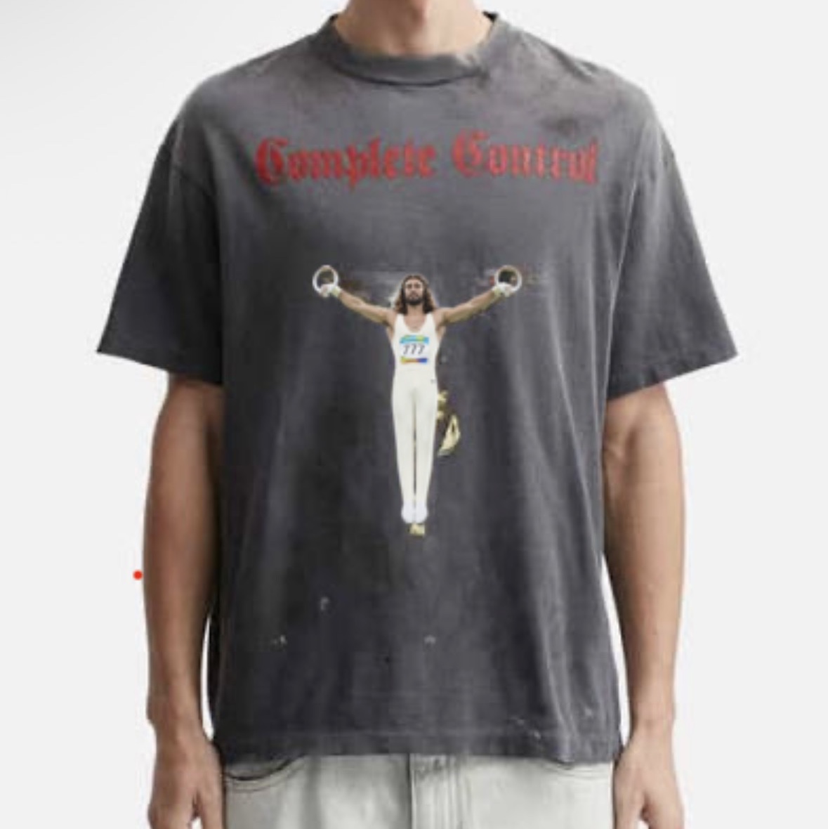 Saint Mxxxxxx x Kosuke Kawamura Complete Control S/S T-Shirt Black - 25SS 착용 스타일 - 2