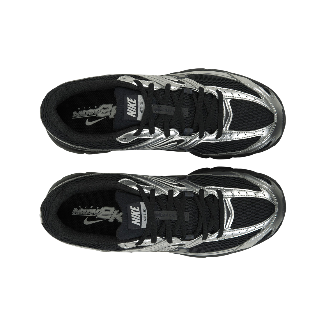 (W) 나이키 에어맥스 모토 2K 블랙 메탈릭 실버((W) Nike Air Max Moto 2K Black Metallic Silver) - 5