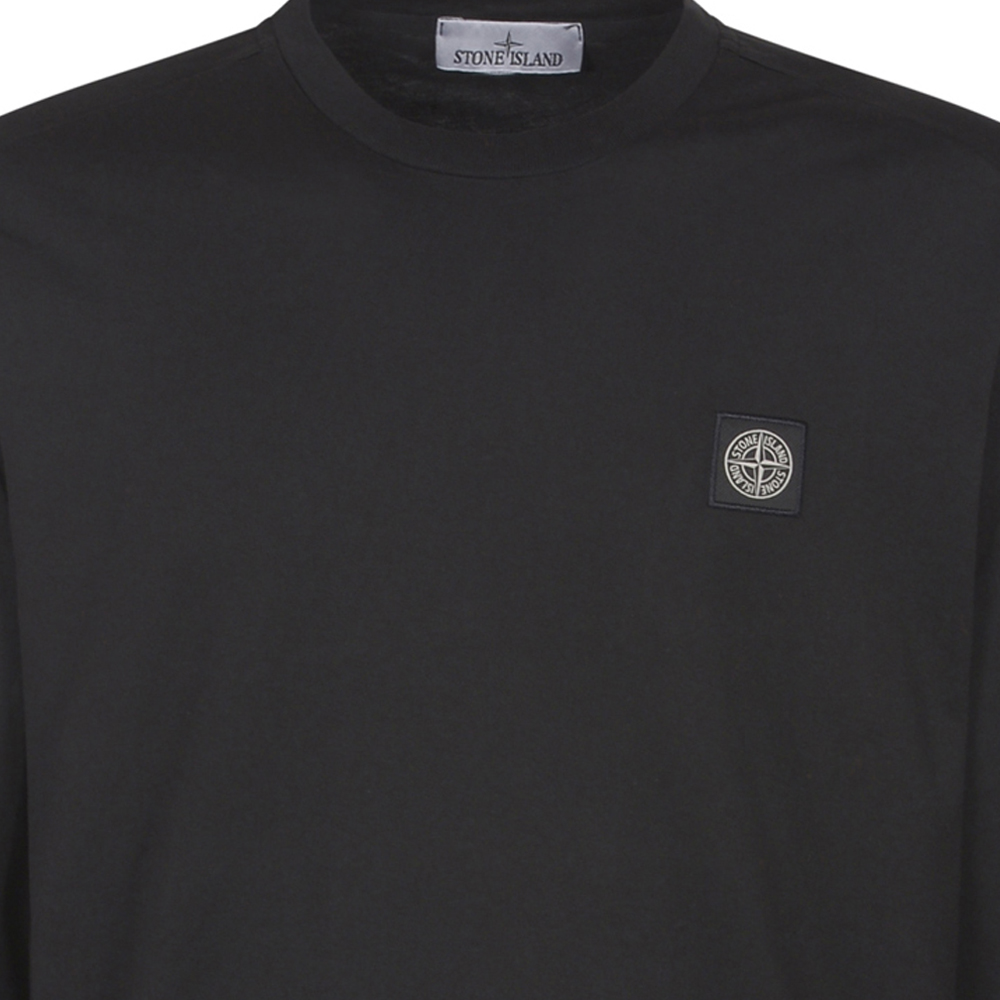 [20% 쿠폰] 스톤 아일랜드 로고 롱슬리브 티셔츠 블랙 - 26SS([20% 쿠폰] Stone Island Logo Long Sleeve T-Shirt Black - 26SS) - 4
