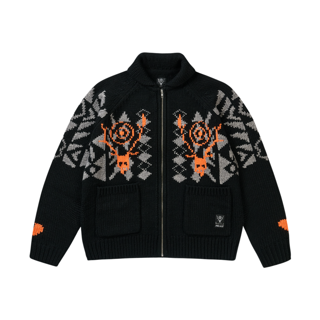 - Palace x South2 West8 Cowichan Knit Black - 26FW