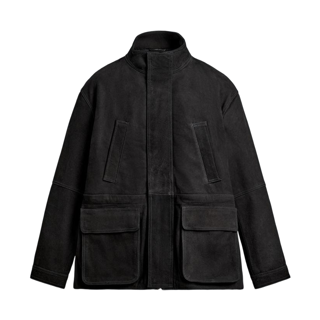 자라 릴랙스 핏 레더 파카 콜 그레이(Zara Relaxed Fit Leather Parka Coal Gray) - 1
