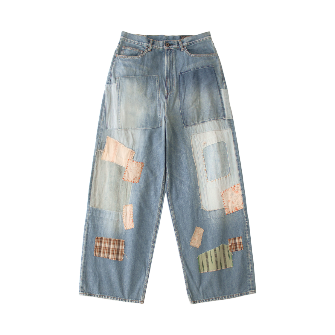 K2604LP086 Kapital 14 oz. Denim 5P Baggy Pants Bethel Pal Remake Processing