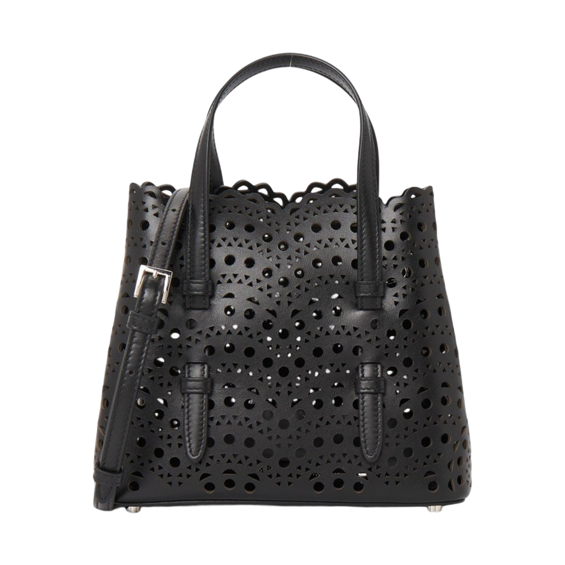 [25% 쿠폰] 알라이아 비엔 웨이브 카프스킨 미나 20 백 블랙([25% 쿠폰] Alaia Mina 20 Bag in Vienne Wave Calfskin Black) - 3